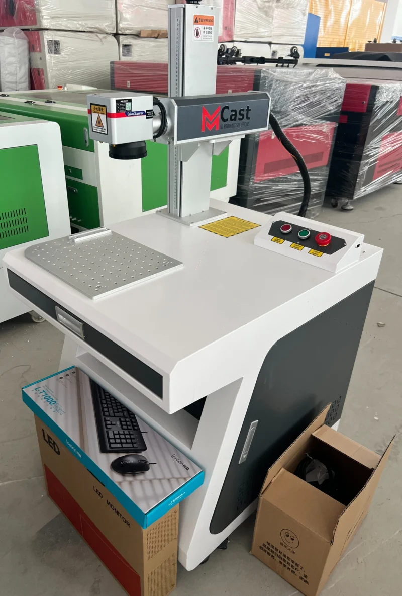 30W Raycus Fiber Laser Marking Machine with Table & Computer - Image 3